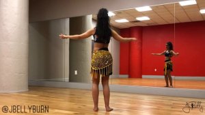 DIY HIP FIGURE 8-S -HORIZONTAL BACKWARD- BEGINNER LEVEL LESSON -JBELLYBURN Janelle Issis