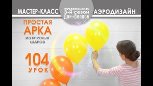 Искусство Аэродизайна. Урок №104. Гелиевая арка из круглых шаров.