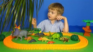 Детям про Динозавров Травоядные Трицератопс Диплодок Стегозавр  Поезд  Динозавров Сборник для Детей