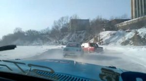 Боевая баржа в деле, зимний дрифт. с гараж 54