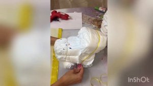Коляска из памперсов. Подарок новорожденному