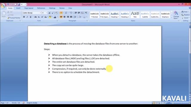 Detaching and Attaching SQL Database Pre Checks