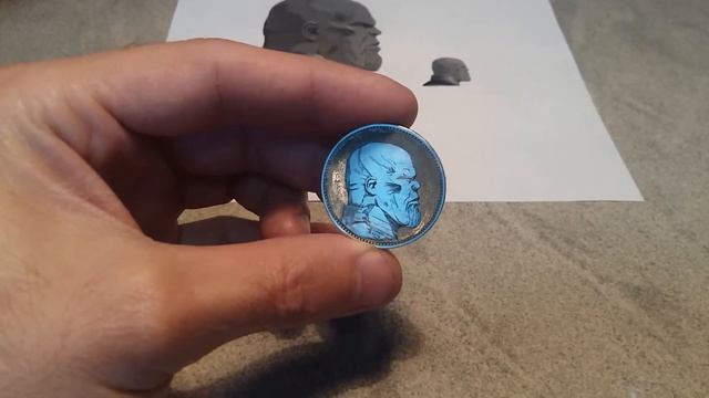 Thanos. Hobo Nickel. Ручная гравировка на монете. смотреть онлайн