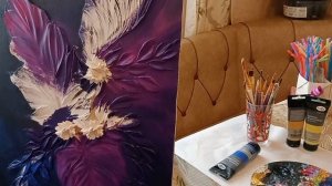 Объемная 3д картина из гипсовой шпатлёвки своими руками. #painting #барельеф #art #trending