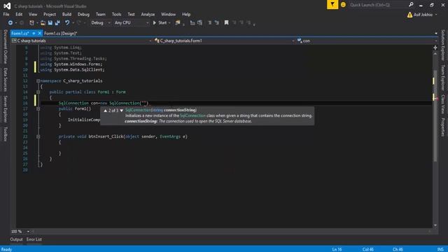 How To Insert Data In Sql Using C# Windows Application смотреть онлайн