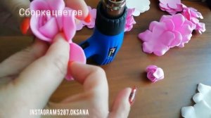 мк букет из изолона на плафоне#бесплатно#для новичка#розы#часть 2#