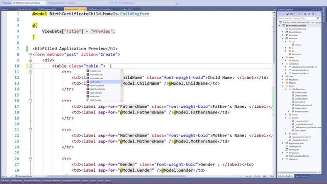 ASP.NET Core With Bootstrap : Table Example смотреть онлайн