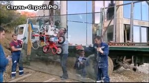 Монтаж огромного стеклопакета 220 кг. 3х2 метра. Обычные будни.