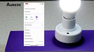 Aubess WiFi Smart Light Bulbs Adapter E27-Smart Home-Smart Life APP/Alexa and Google Home