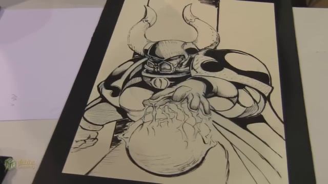 Artist Draws Chaos Space Marine Sorcerer смотреть онлайн