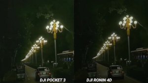 Dji Pocket 3 vs Dji Ronin 4D Night Mode camera test