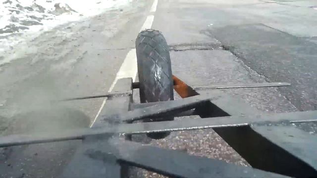 Мотоприцеп без амортизатора