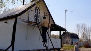 Лестница на второй этаж  в баню. Своими руками.