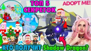 КТО ПОЛУЧИТ Shadow Dragon за постройку? ТОП 5 СЕКРЕТОК на Новый год и РОЖДЕСТВО в Adopt me Roblox