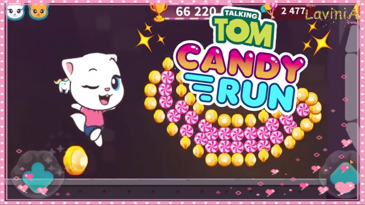 Том сладкий бег за конфетами с Анджелой видео для детей! Talking Tom Candy Run!