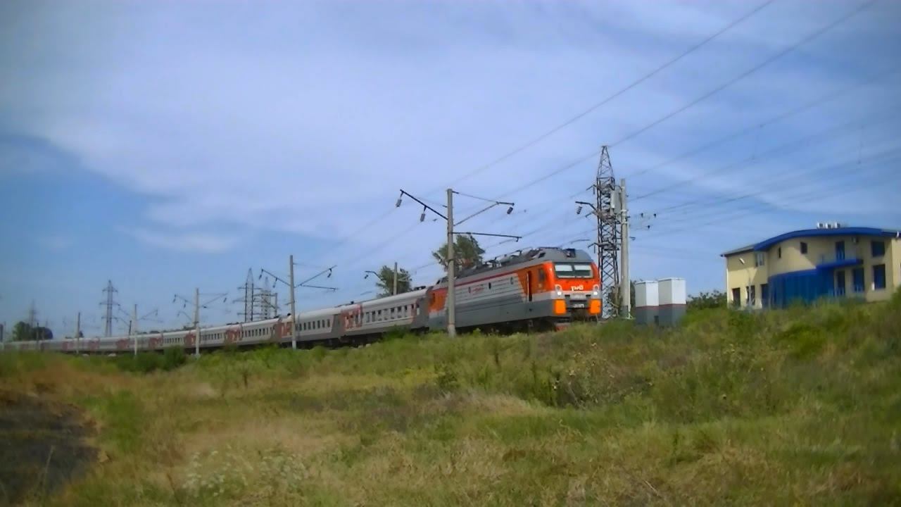 РЖД ЭП1М-763 с поездом Архангельск - Адлер смотреть онлайн