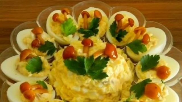 Яичный салат с опятами рецепт приготування в описах смотреть онлайн