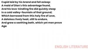 Sonnet 153 by William Shakespeare | Cupid laid by his brand and fell asleep