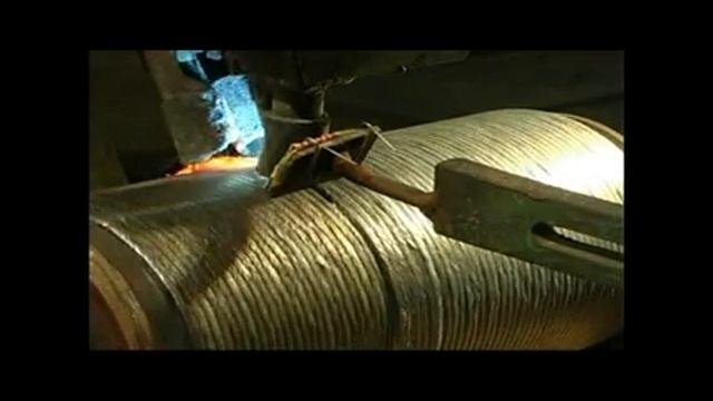 Процесс наплавки штока гидроцилиндра