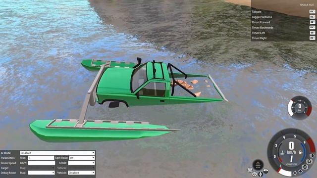 МАШИНА АМФИБИЯ ИДЁТ КО ДНУ - BeamNG drive смотреть онлайн