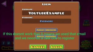 geometry dash how to fix email is already in use