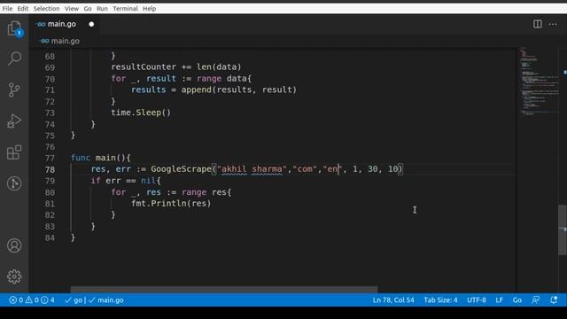 Golang Project 2021 - Scrape Google Results - Part 4