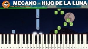 Hijo de la luna piano tutorial fácil principiante lento - mecano hijo de la luna piano