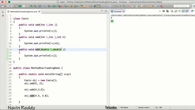 #4.5 Java Tutorial | Method and Constructor Overloading