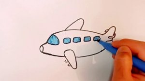 Bolalar uchun Samolyot rasm chizish_Drawing Plane for children_Рисование Самолет для детей