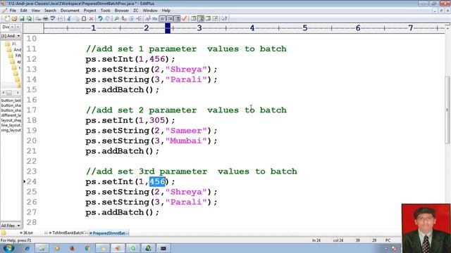 77 Advanced Java Tutorial | JDBC | Batch Processing With PreparedStatement | Adv Java