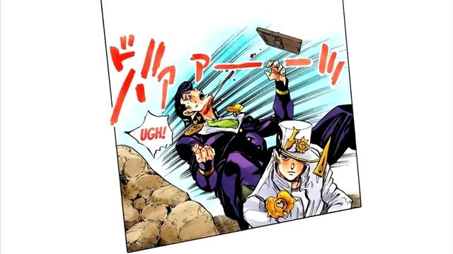Jotaro Saves Josuke From Rat / Jotaro Uses 'Star Platinum's The World' - MASV Manga Version