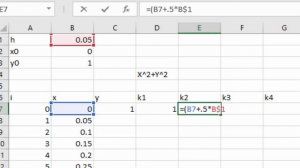 Runge kutta method by excel