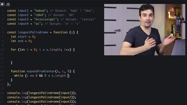 Как найти подстроку Палиндром? Задача с фронтенд собеседования | LeetСode | JavaScript