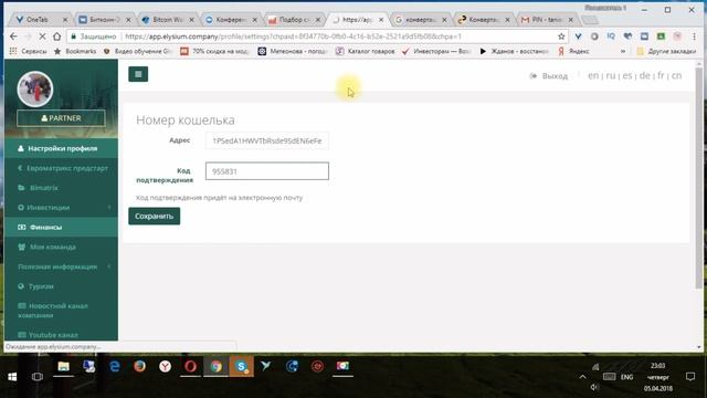 Заработок и вывод денег на Blockchain кошелек Элизиум компания смотреть онлайн
