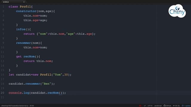Javascript (21) - Classes, encapsulation et héritage смотреть онлайн