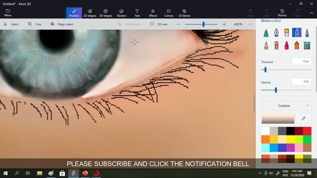 Paint 3D - How to Paint a Realistic Eye  Digital Painting