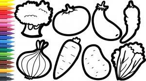 How to draw vegetables for children/Bolalar uchun sabzavotlarni qanday chizish mumkin