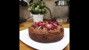 Шикарный пирог с клюквой и яблоком к чаю
