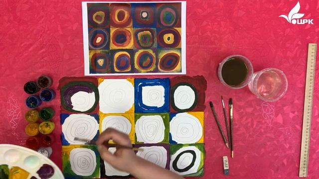 МАСТЕР-КЛАСС по живописи: Василий Кандинский "Квадраты с концентрическими кругами" смотреть онлайн