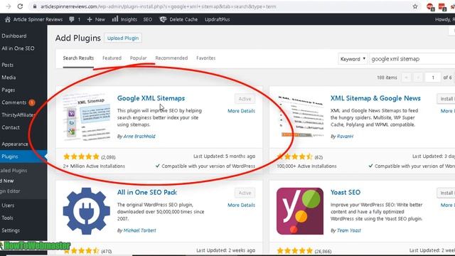 How to Generate Google XML Sitemap for Wordpress Site With Free Plugin (? SEO)