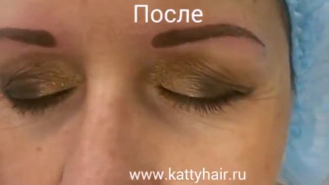 Татуаж бровей "волоски" до и после Kattyhair.ru - №3 смотреть онлайн