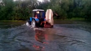 МТЗ 1221 и 2 МТЗ 82 1 переезд через брод