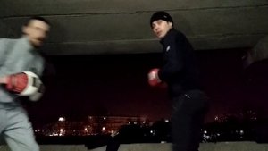 Бокс   отработка двойка-уклон-прямой правой