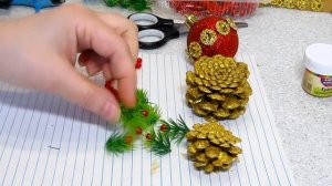 Мастер Класс Ёлочная игрушка из шишки.