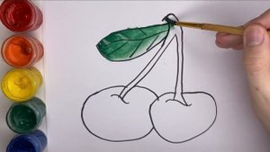 Рисование вишня для детей рисунки для детей