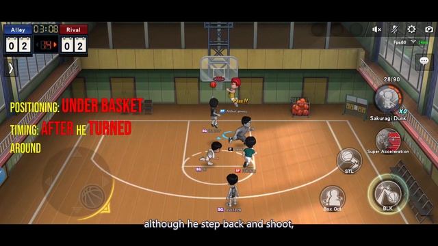 [Slam Dunk Mobile] Blocking Tutorial 2 : How to Block Akagi, Naito, Mitsui and Rukawa смотреть онлайн