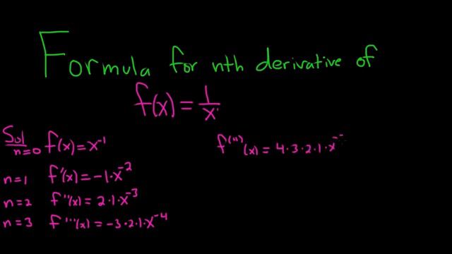 Formula for the nth Derivative of f(x) = 1/x смотреть онлайн