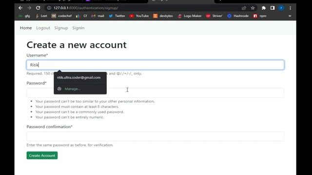 Django Project : Building a Secure User Authentication System In python Django (Easy way)
