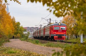 Электропоезд ЭТ2Л-027, перегон Лахта - Новая Деревня