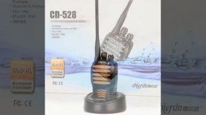 Chierda CD-528 Waterproof 16-Channel 400~470MHz Walkie Talkie - Black + Orange